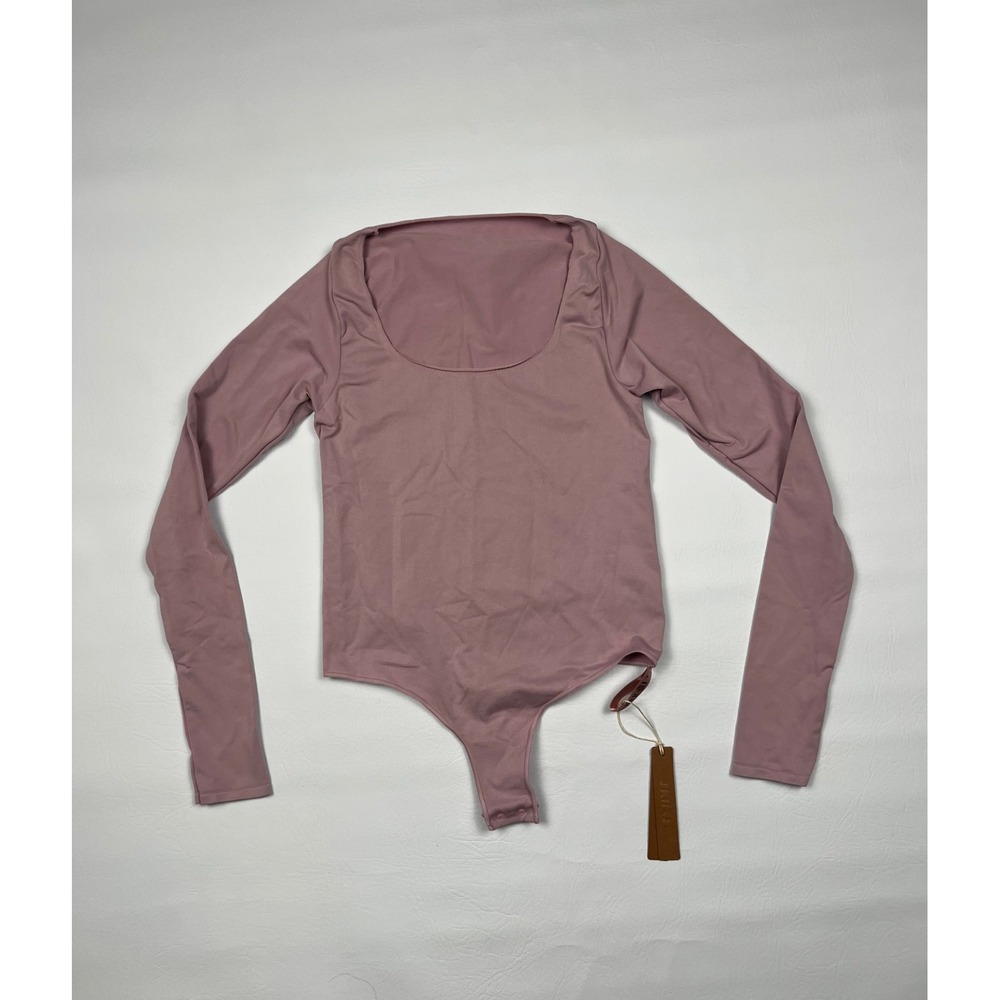 SKIMS Long Sleeve Scoop Neck Bodysuit Women's L/XL Dusk Pink